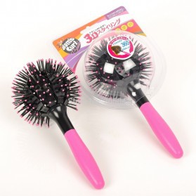 Sisir Rambut 3D Magic Comb 360 Derajat - Black/Pink