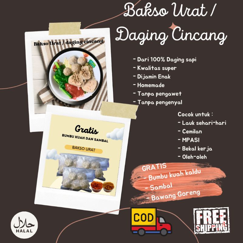 

BAKSO BASO DAGING SAPI KWALITAS SUPER NO.1 ISI DAGING SAPI CINCANG MAKANAN FROZEN BEKU ENAK HALAL HIGIENIS UNTUK MENU HARIAN, MPASI, OLEH-OLEH, CEMILAN MURAH COD GRATIS ONGKIR BONUS BUMBU BAKSO SAMBAL BUBUK DAN BAWANG GORENG