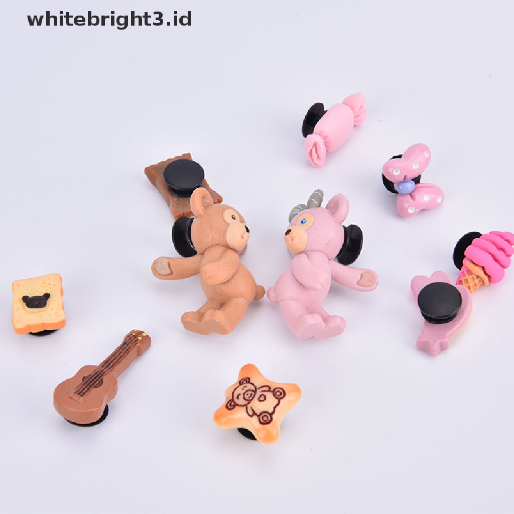 (whitebright3.id) Charms Kancing Sepatu Desain Kartun Charms