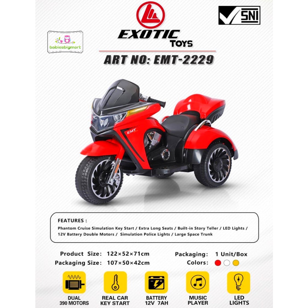 MOTOR AKI EXOTIC EMT 2229 MAINAN ANAK MODEL HARLEY