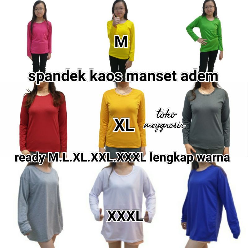 Spandek manset M.L.XL.XXL.XXXL tgn panjang banyak warna