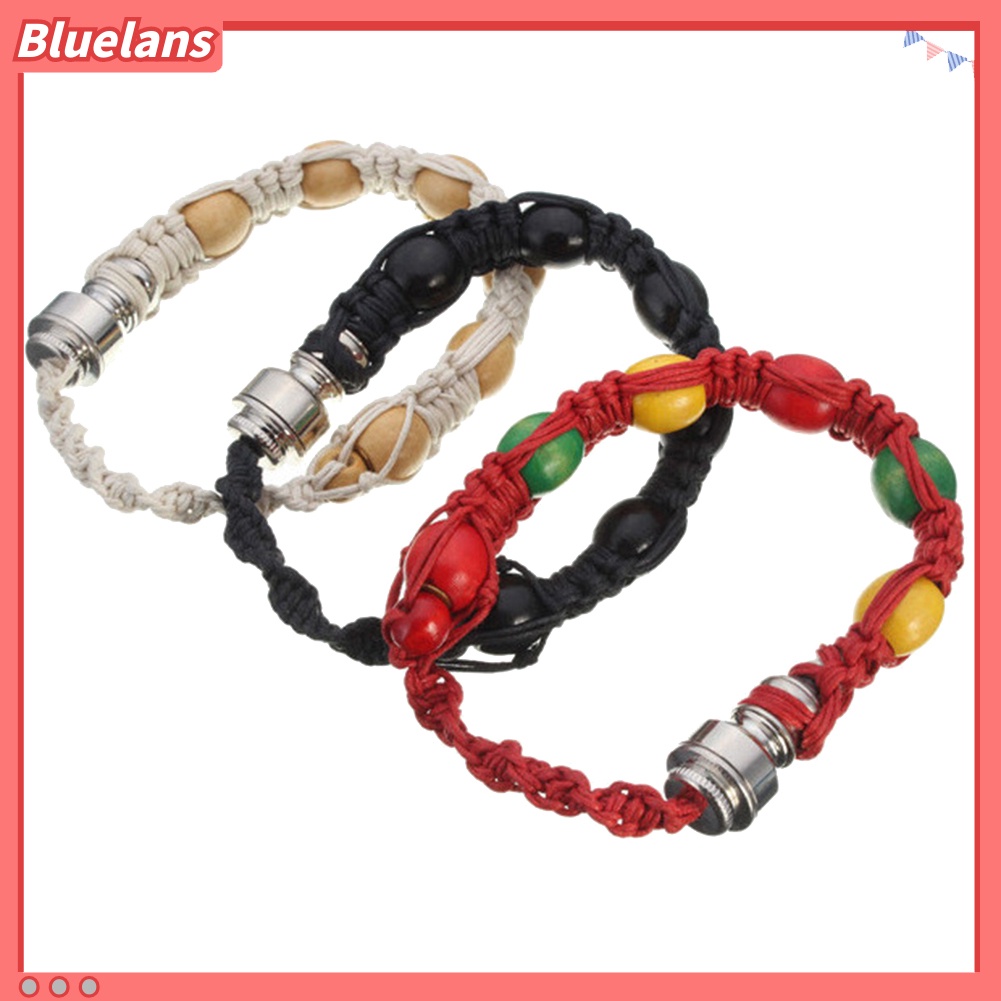 Bluelans Fashion Unisex Knotting Beaded Tobacco Pipe Handwoven Bracelet Bangle Jewelry