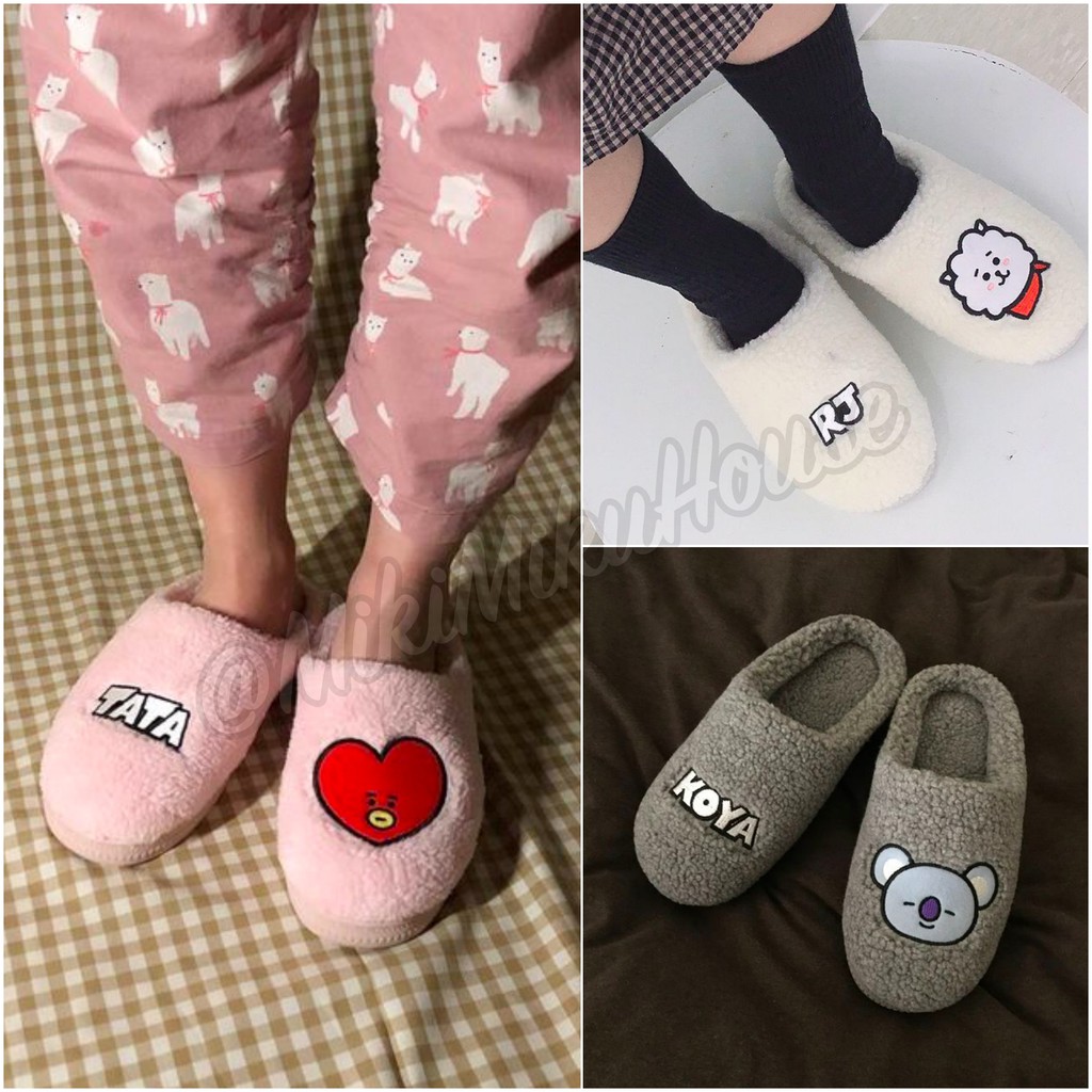 SALE OFFICIAL WINTER SLIPPER BT21/SENDAL MURAH CHARACTER KOREA BTS MERCH BAG CHARM CUSHION BABY PENN