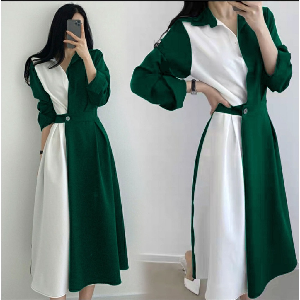 [HNFK] Dress Nakila / Dress Korean Style / Pakaian Wanita Dress / Longdress Casual / Dress Wanita / Dress Modern