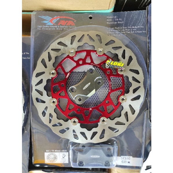 Disc Brake Cakram Piringan PSM Titanium Kembang 300 mm Floating Jupiter Fizr F1zr Rxking Mxking not Moto1 TDR-Mxking red 300mm