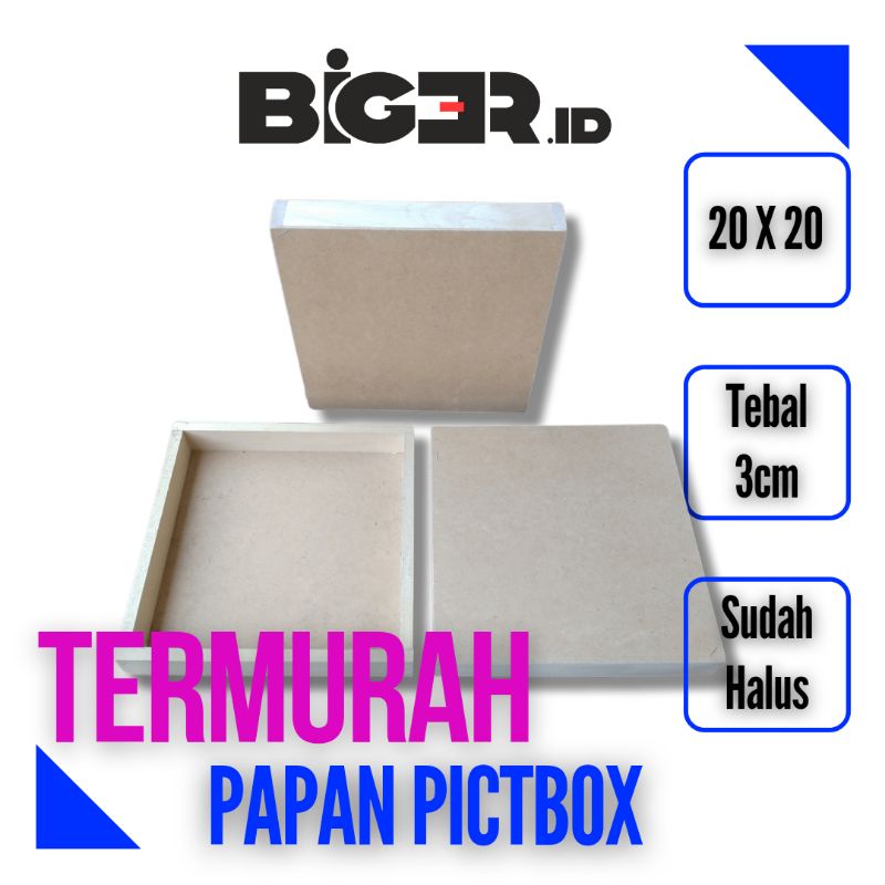 Bingkai foto pictbox 20X20 / Hiasan dinding 3D pict box 20cmX20cm frameless pictbox uk 20x20 polos M