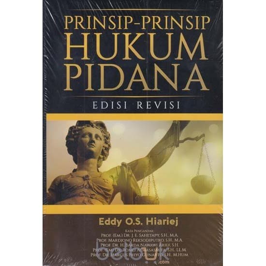 Jual Buku - Prinsip Prinsip Hukum Pidana Edisi Revisi - Eddy O.S ...