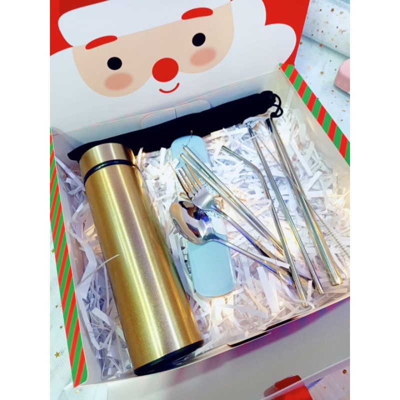 2020 gift set xmas / giftset natal / kado natal / giftset christmas tumbler sendokset sedotanset