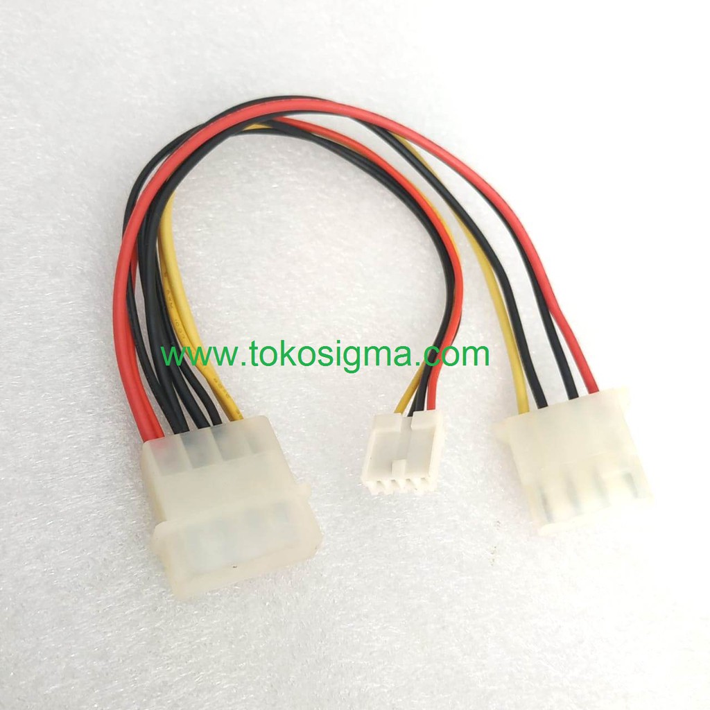 Kabel PSU IDE 4 Pin M to Floppy Disk FDD Mini Spox 4p + Molex 4 pin F