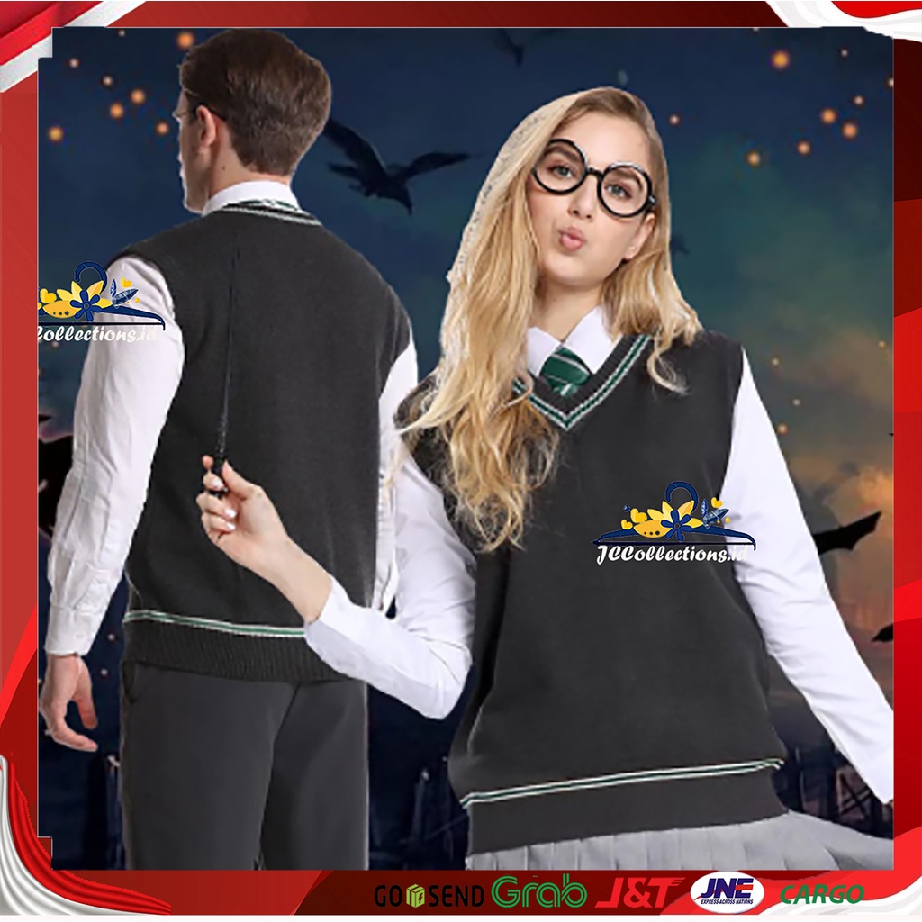 Rompi Rajut Hery Potter Pria Oversize Variasi List Herry Poter / Vest Heri Poter - JCCollections