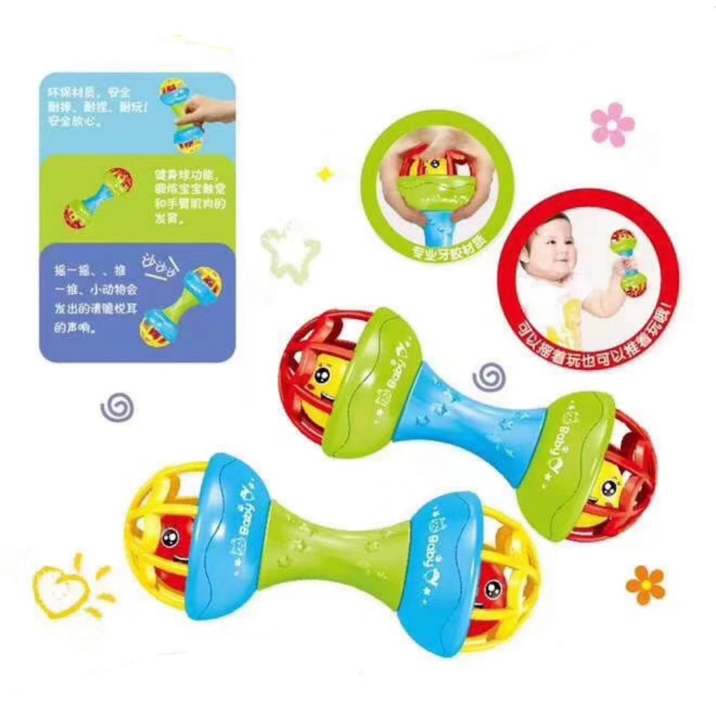 Mainan Bayi Rattle Stick Kerincingan - Krincingan Gigitan - Baby Soft Teether Gigitan Bayi BPA Free