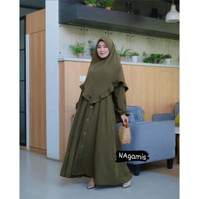 GAMIS SET SYAR'I MASAKINI/ GAMIS SET HIJAB/GAMIS AULIA SET HIJAB