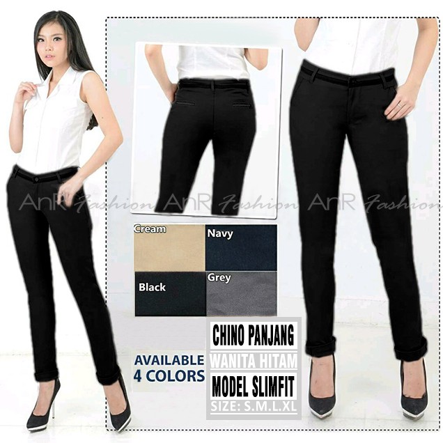 Celana Panjang Chino Chinos Cino Slimfit Pensil Skinny Wanita Fashion Murah Berkualitas Grosir Promo