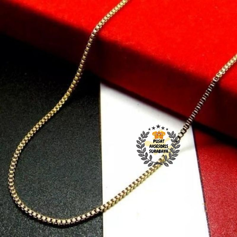 KALUNG BERKUALITAS IMPOR TITANIUM ITALI EMAS 1,5 PRIA WANITA BERKUALITAS BAGUS