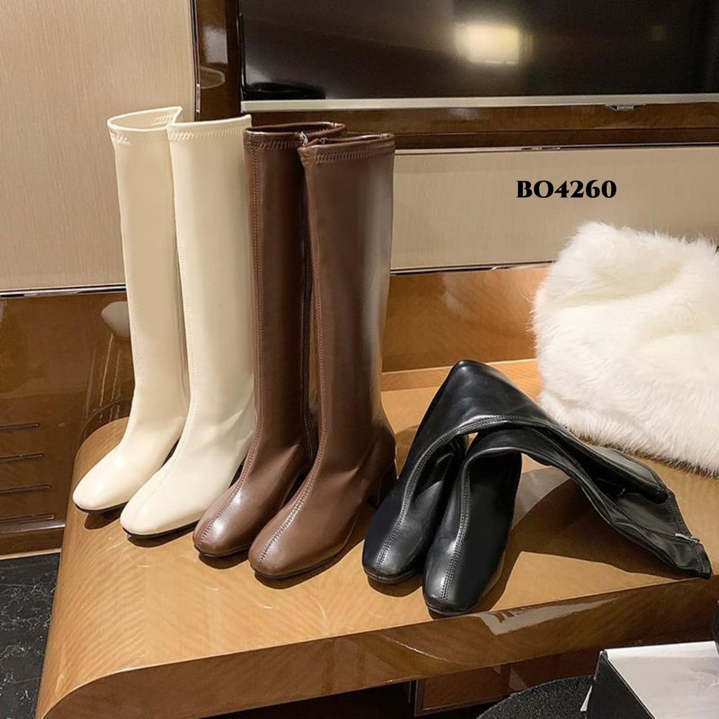 RESTOCK WYN SEPATU LONG BOOTS FLAT KOREA BO4260