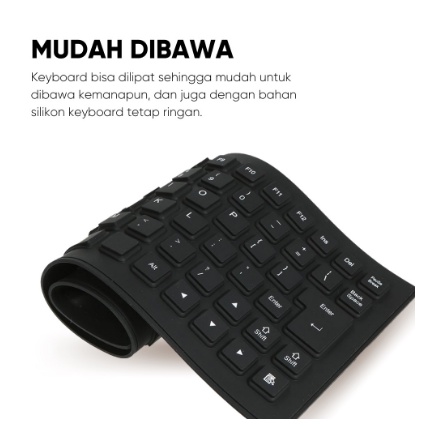 Keyboard Flexible Kabel USB Bahan Karet / Anti Air For Laptop PC