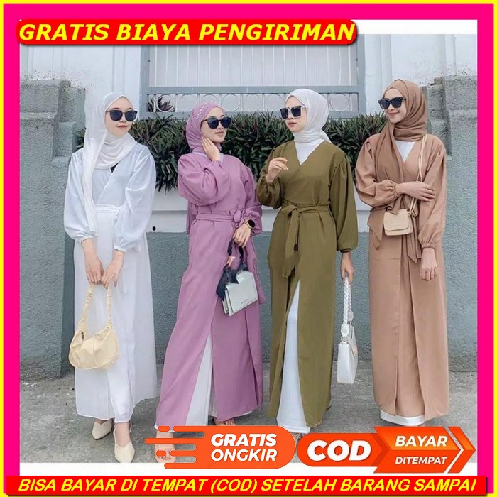[ Model Baru ] Raihanah Set Bahan Katun Crincle Baju Wanita Terbaru 2022 Modern Setelan Casual Origi