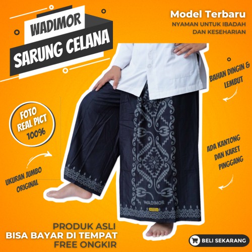 sarung celana dewasa wadimor bali coklat brown