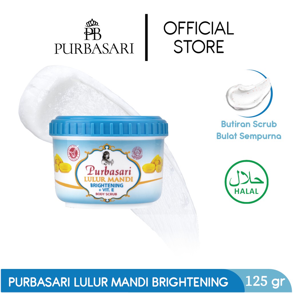 Purbasari Lulur Mandi Brightening 125 gr