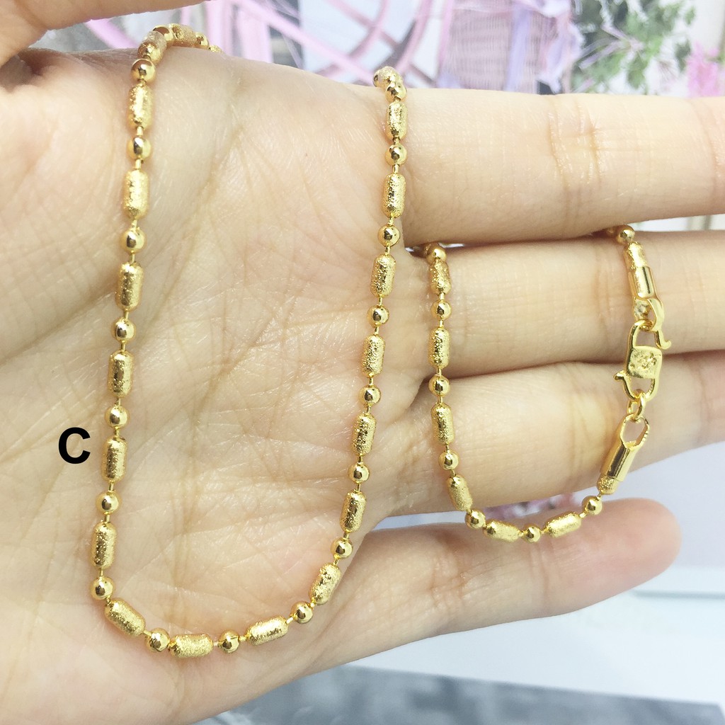 Xuping Kalung Anak Milano Rantai Tebu Lapis Emas Asli 35 cm - BC077