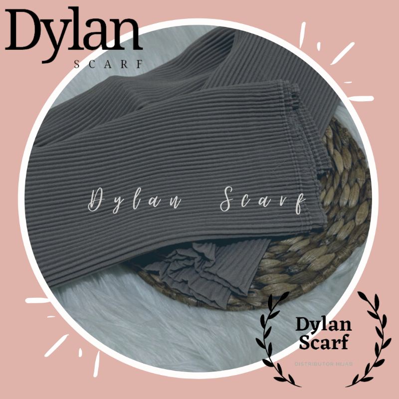 Jilbab Pashmina Plisket Ceruty Babydoll Premium Import-Dark Grey