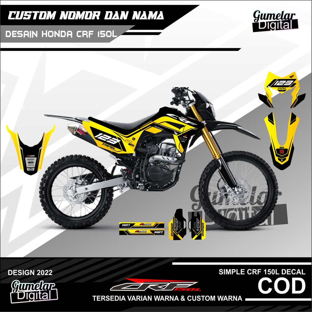 STIKER DECAL MOTOR CRF FULL BODY TRENDY