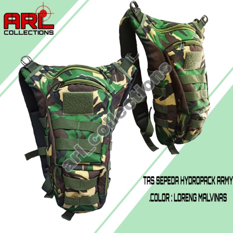 TAS SEPEDA LORENG MALVINAS/TAS RANSEL GOES ARMY/TAS SEPEDA HYDROPARK LORENG