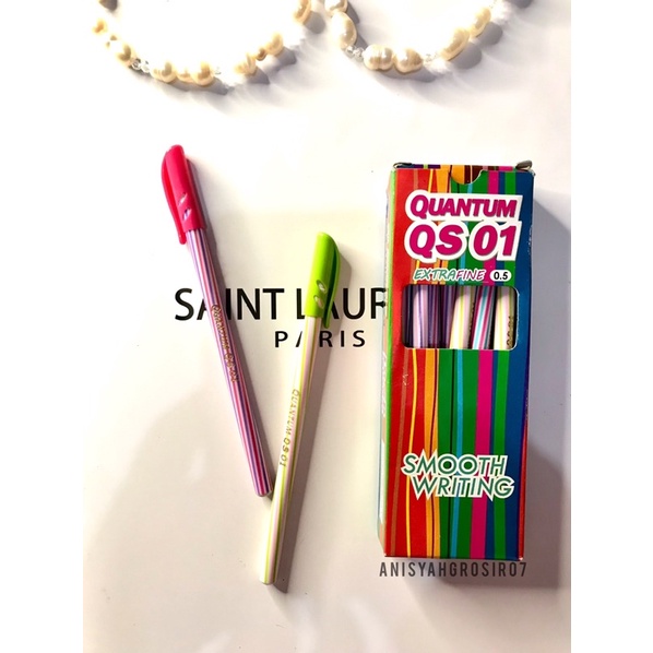 

(SATUAN) BEST SELLER Bulpen Pulpen Bolpoin Standard Quantum QS-01/Bulpen tulis simple smooth writing
