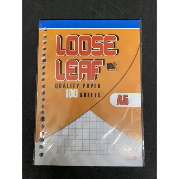 

Loose leaf isi binder matematika isi 100 lembar size A5