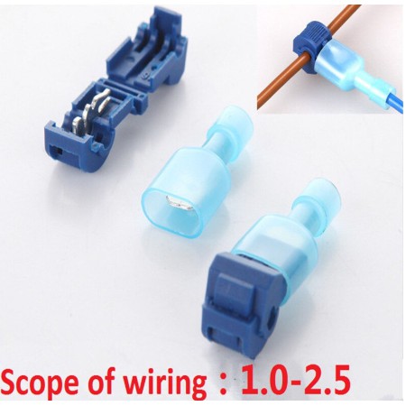 Kabel Jumper Konektor T Biru 1-2.5mm2 Wire Connector Cabang Split Cable