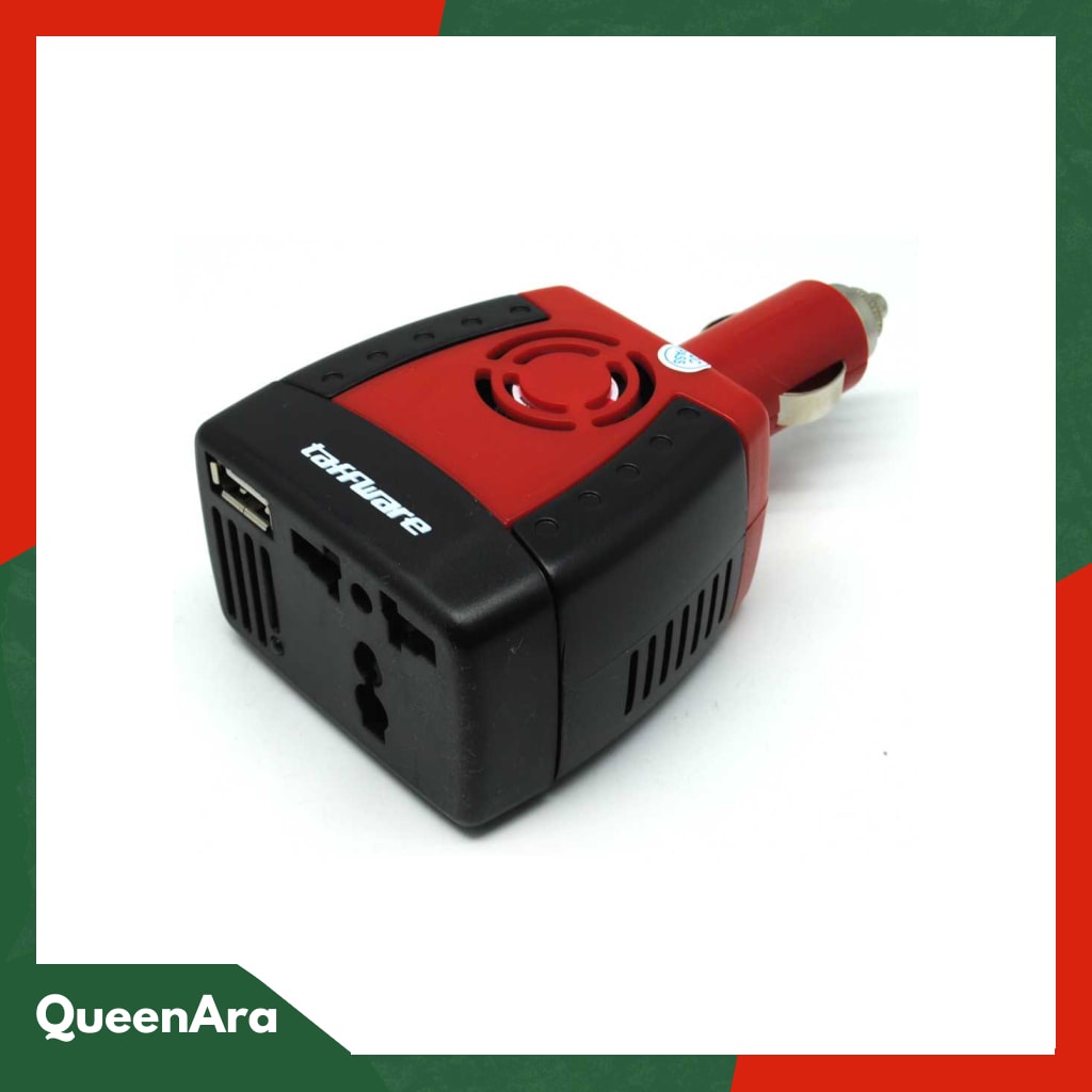 Taffware Power Car Inverter 150W 220V AC EU Plug 5V USB Charger T150