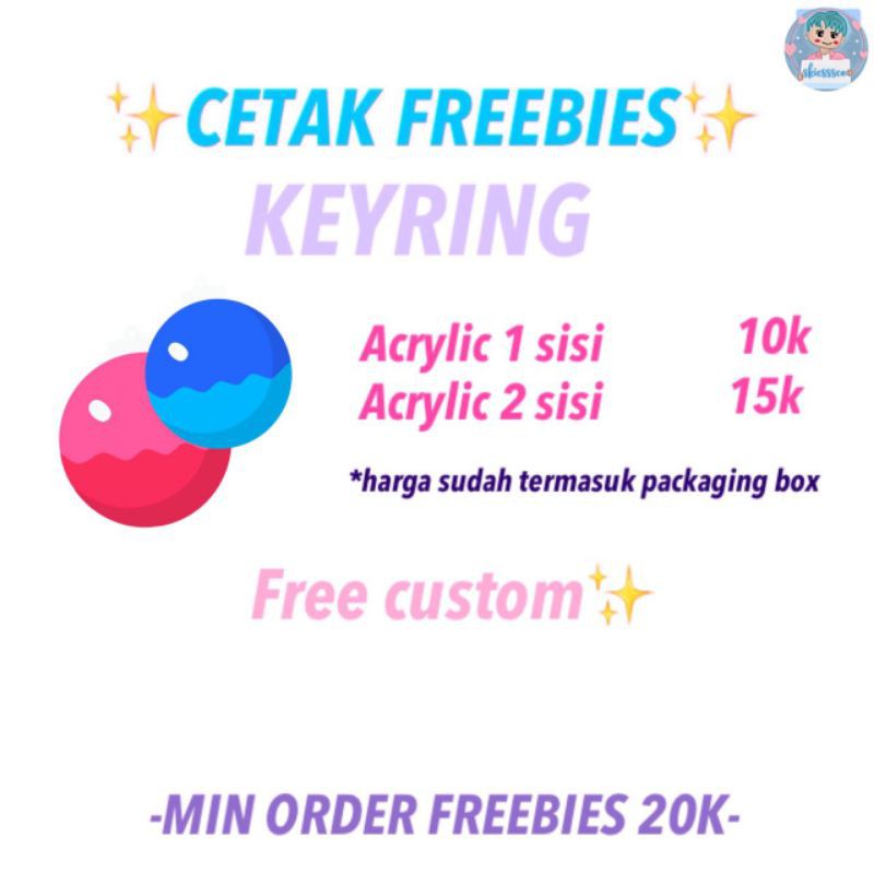 

[CETAK FREEBIES] KEYRING ACRYLIC