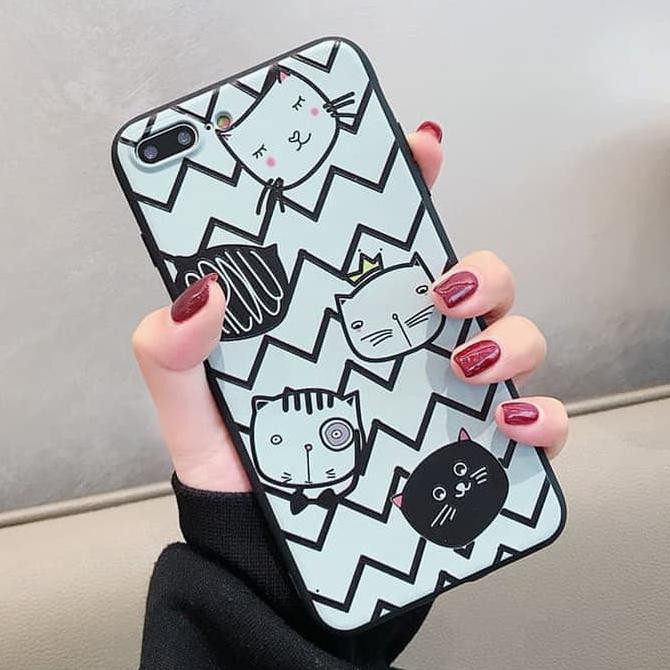 CASING HP SAMSUNG J2 PRO, J4, J6, J8 (2018) ZIG ZAG CAT SOFT CASING CASE