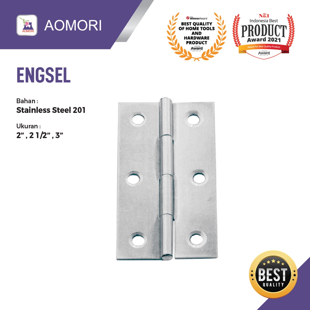 Jual Engsel Tipis Rrt Stainless Steel Aomori Inch Kotak Shopee