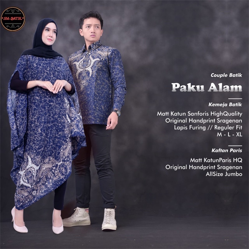 PAKU ALAM COUPLE Kemeja Baju Batik Pria Atasan Solo Lengan Panjang Katun Halus Lapis Furing dan KAFT