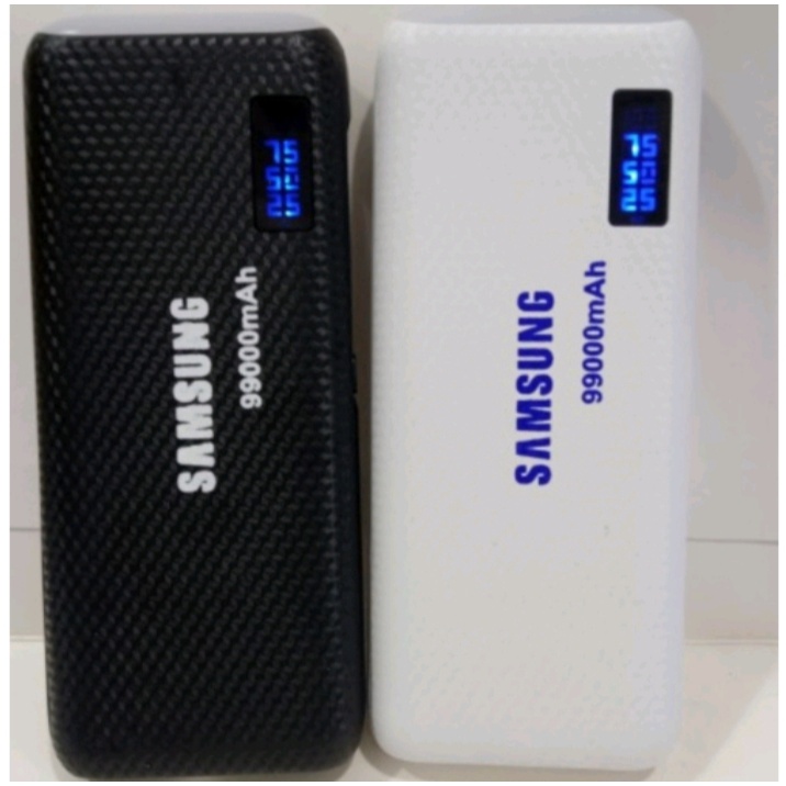 POWER BANK SAMSUNG DIGITAL LEATHER 99000mAh TERBARU 3 USB PORT LED