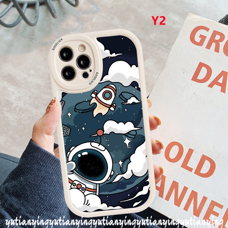 Casing Astronot NASA Bintang Trendy Realme C53 C55 10 Pro Plus C30 C15 C25 C21Y C12 C25Y 8 8i 9i C31 C35 C25s C1 GT C3 C21 C17 C20 8Pro 6i 5i 6 5s 5 6s Kartun Soft TPU Case