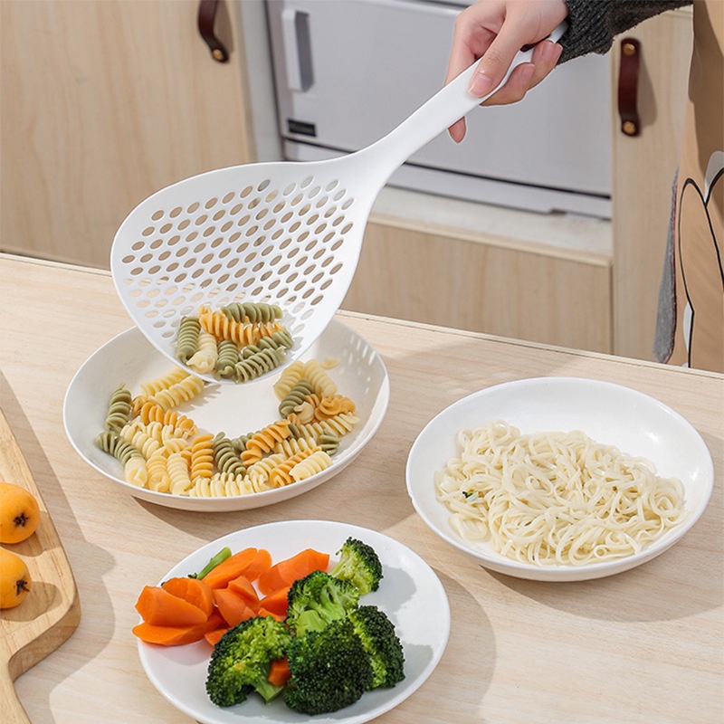 Non-slip Round Porous Strainer Drain Scoop / Vegetable Strainer Cooking Shovels