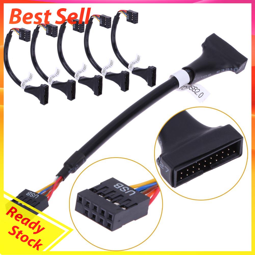 Kabel USB 3.0 20 Pin Male Ke USB 2.0 9 Pin Female Untuk Motherboard