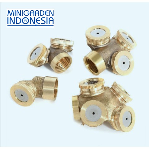 Semprotan air taman model kepala N001 KUNINGAN DRAT nozzle misting nosel kabut RUMAH WALET