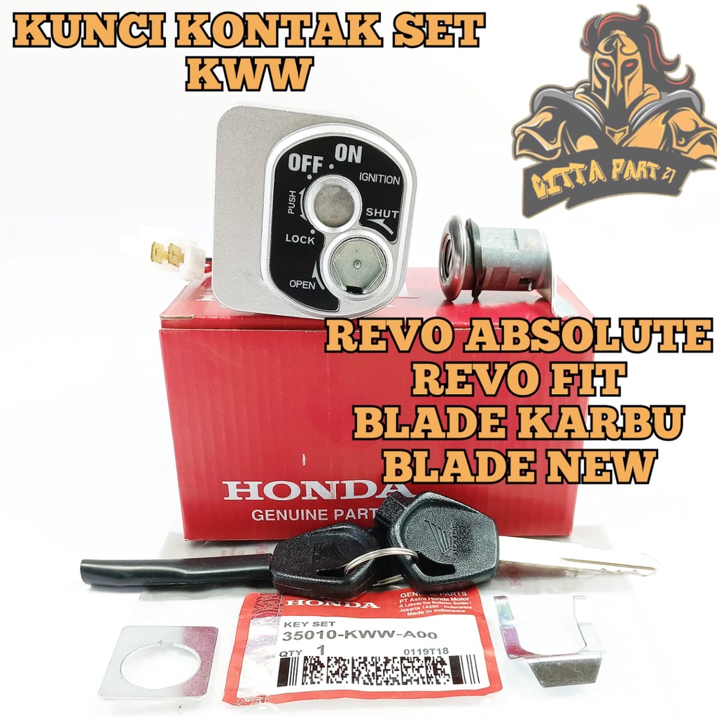 KUNCI KONTAK SET PLUS JOK BELAKANG HONDA KWW KUALITAS ASLI ORIGINAL HONDA AHM PRESISI PAS TINGGAL PASANG AWET DAN DIJAMIN MANTAP / KUNCI REVO ABS / KUNCI REVO ABSOLUTE / KUNCI REVO FIT / KUNCI BLADE KARBU / KONTAK REVO ABSOLUTE / KONTAK BLADE KARBU