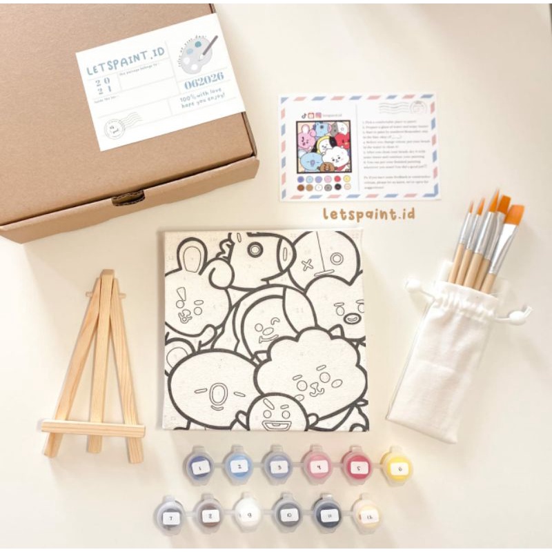 

Letspaint.id | Paint by Numbers Kit [ BT21 ]