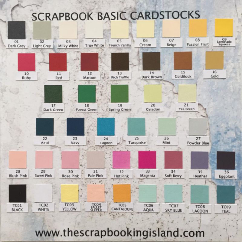 Basic cardstock kertas scrapbook 30.5cm