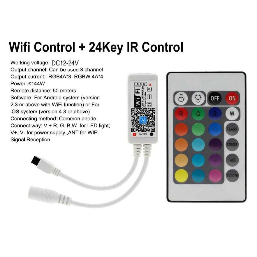 Wifi Controller Led Strip RGB dengan Remote