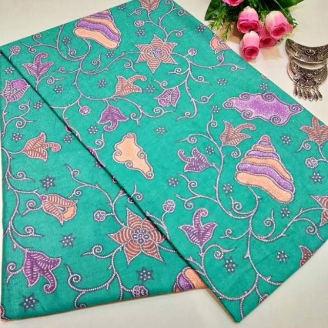 TMJ KAIN BATIK MOTIF SOFT PASTEL KEONG MAS  / BATIK ASLI PEKALONGAN / BATIK ORI PEKALONGAN
