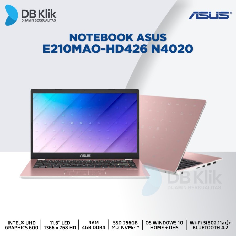 Notebook ASUS E210MAO-HD426 N4020 4GB DDR4 SSD 256G NoDVD W10+OHS 11"