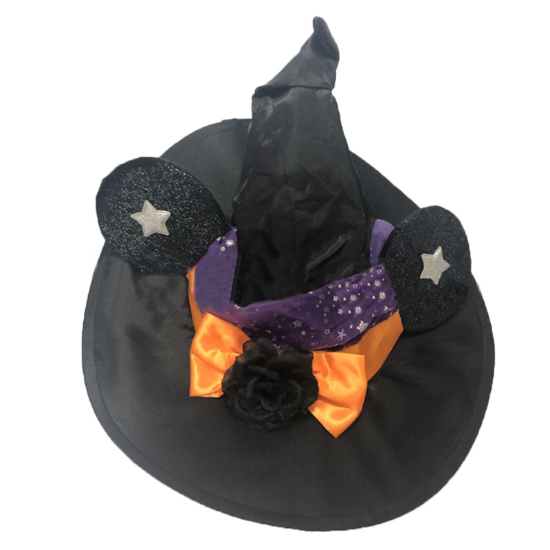 Topi Penyihir Warna Hitam Untuk Kostum Cosplay Halloween