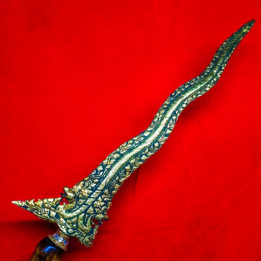 Koleksi Pusaka Keris Naga Temanten Kinatah Kamarogan Asli