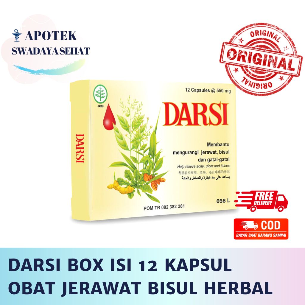 DARSI BOX ISI 12 KAPSUL - Obat Jerawat Bisul