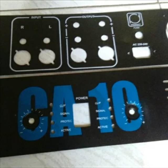 Plat Panel Depan Belakang CA10 Power Amplifier Stereo